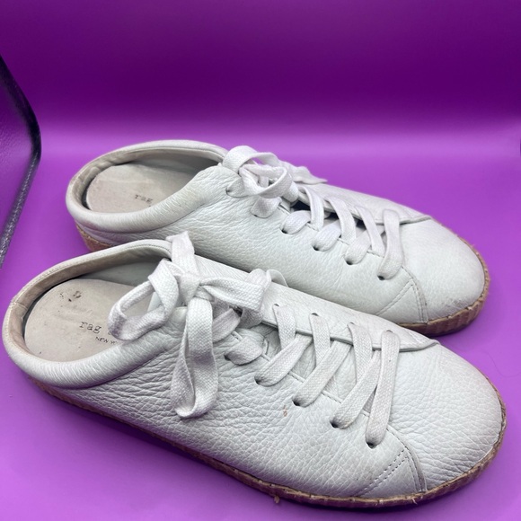 Rag and Bone women’s white leather slides mules sneakers size 39.5 - Picture 4 of 9